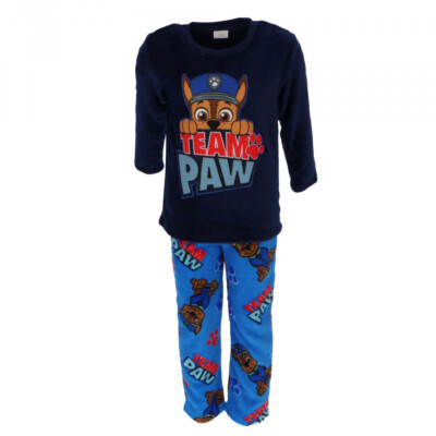 Paw Patrol Schlafanzug 2tlg. Fleece Pyjama Chase Größen: 98/104 110/116 122/128