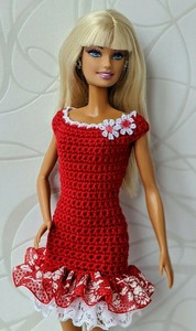 vestidos de barbie en crochet