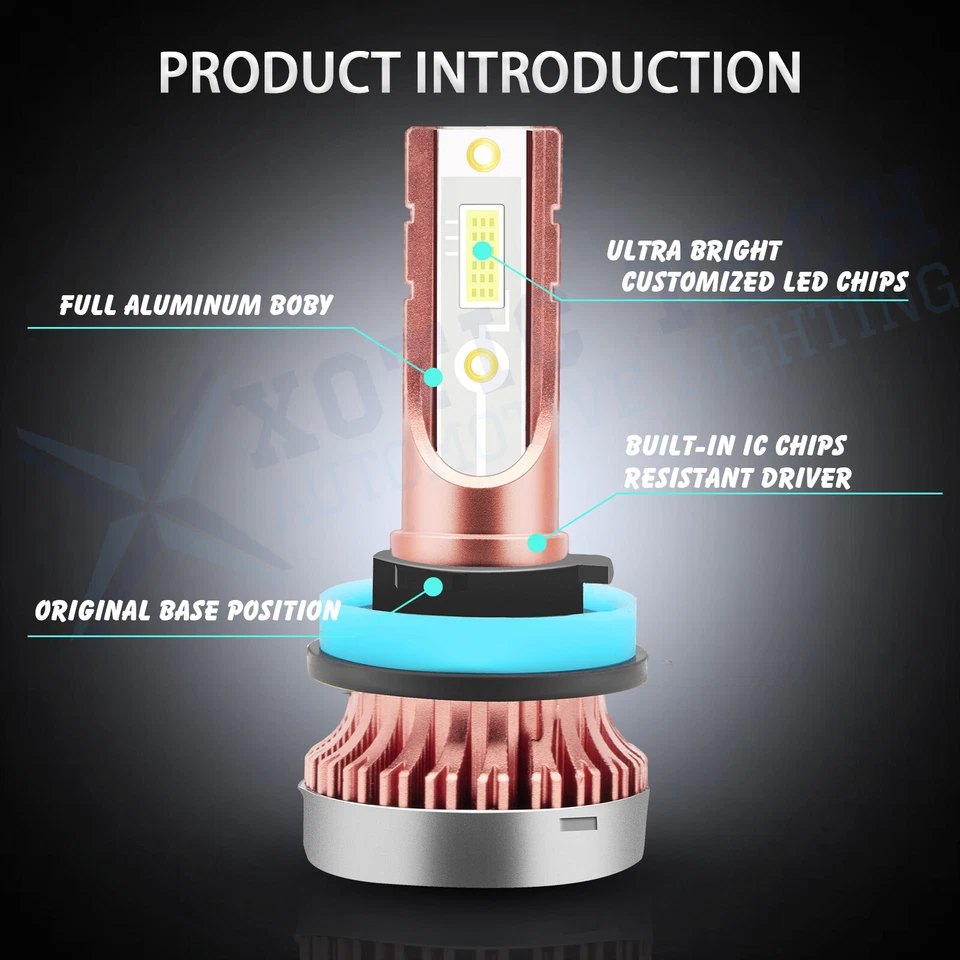 Светодиодные противотуманные лампы для Nissan Altima Maxima Rogue Sentra Titan 8000K цвет Ice Blue - Изображение 2 из 4