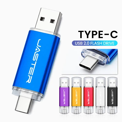 JASTER USB-C Flash Drive 128GB Free Custom Logo TYPE-C Memory Stick Drives Storage 64GB