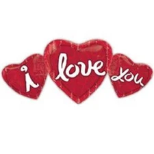 Balloon I Love You Valentine Valentines Huge Foil Helium Balloon 36" SuperShape 