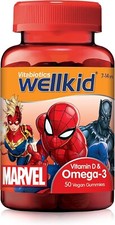 WOW!! Vitabiotics Wellkid Vitamin D & Omega 3 50 Vegane Gummis. BBE 12/25🔥