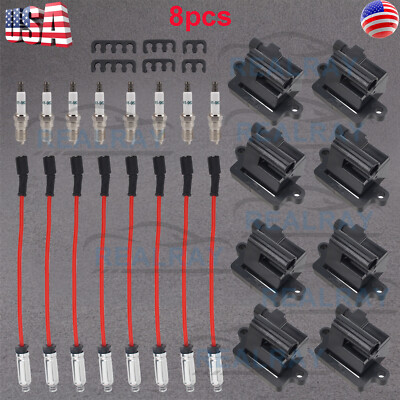 8 Pack Square Ignition Coil & Spark Plug Wire For Chevy GMC LS3 4.8/5.3/6.0/8.1L - Foto 9