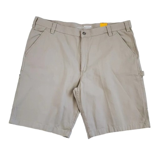 Carhartt (Mens 42) Relaxed Rugged Flex Canvas Utility Work Shorts Tan Khaki New