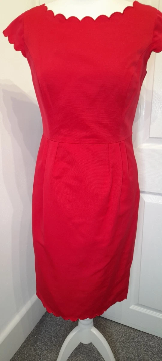 M S Autograph cherry red dress 10 jacket 14 suit Mother Bride