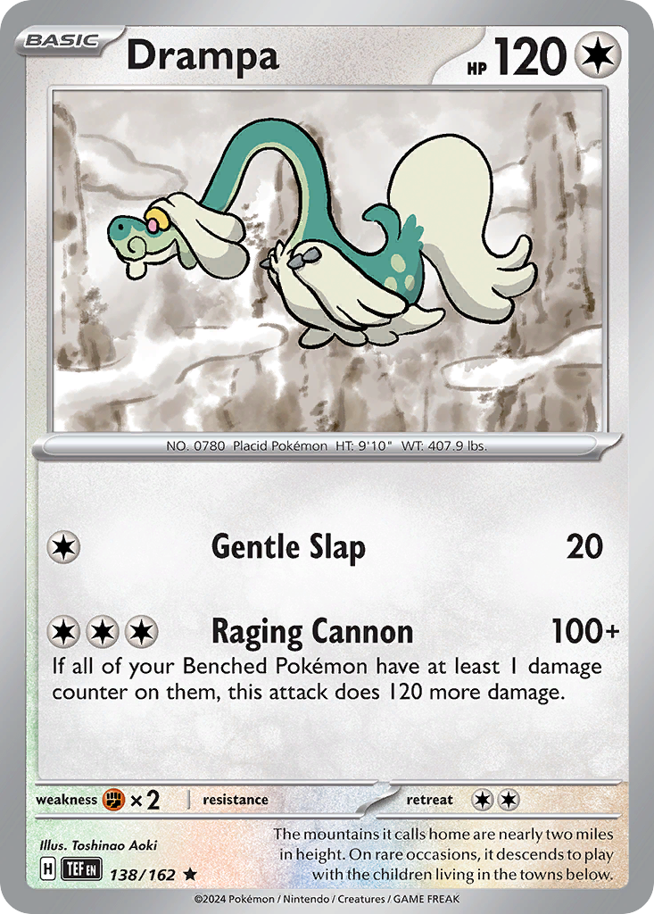 drampa pokemon card worth (Celestial Guardians #176/239, 1-Star) [UF] Berserk (70+) If your Benched Pokemon have any damage counters on them Drampa Pokemon Cards Price Guide