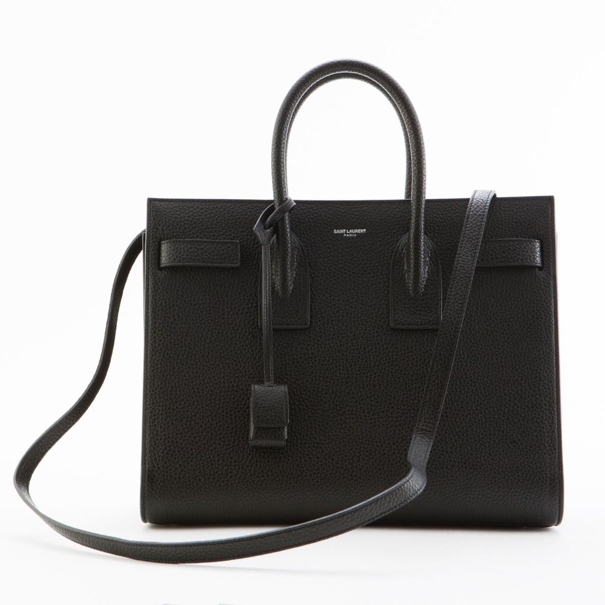 ハンドバッグ SAINT LAURENT BLACK LEATHER SMALL SAC DE JOUR HANDBAG Saint Laurent Classic Sac De Jour Small Grained Leather