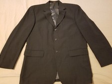Mens Oscar De La Renta Wool Jacket Blazer 42R Black