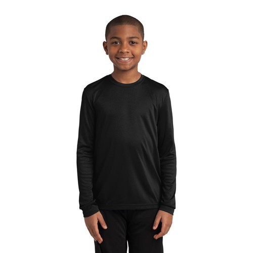 Sport-Tek YST350LS Youth Long Sleeve Performance Moisture Wicking Gym T-Shirt - Picture 8 of 26