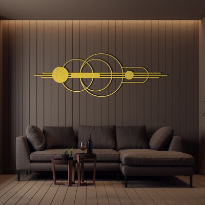 Modern Metal Minimalist Decor, Abstract Geometric Wall Art, Unique Wall Decor