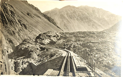 Railroad Train South American RPPC Postcard got people around town