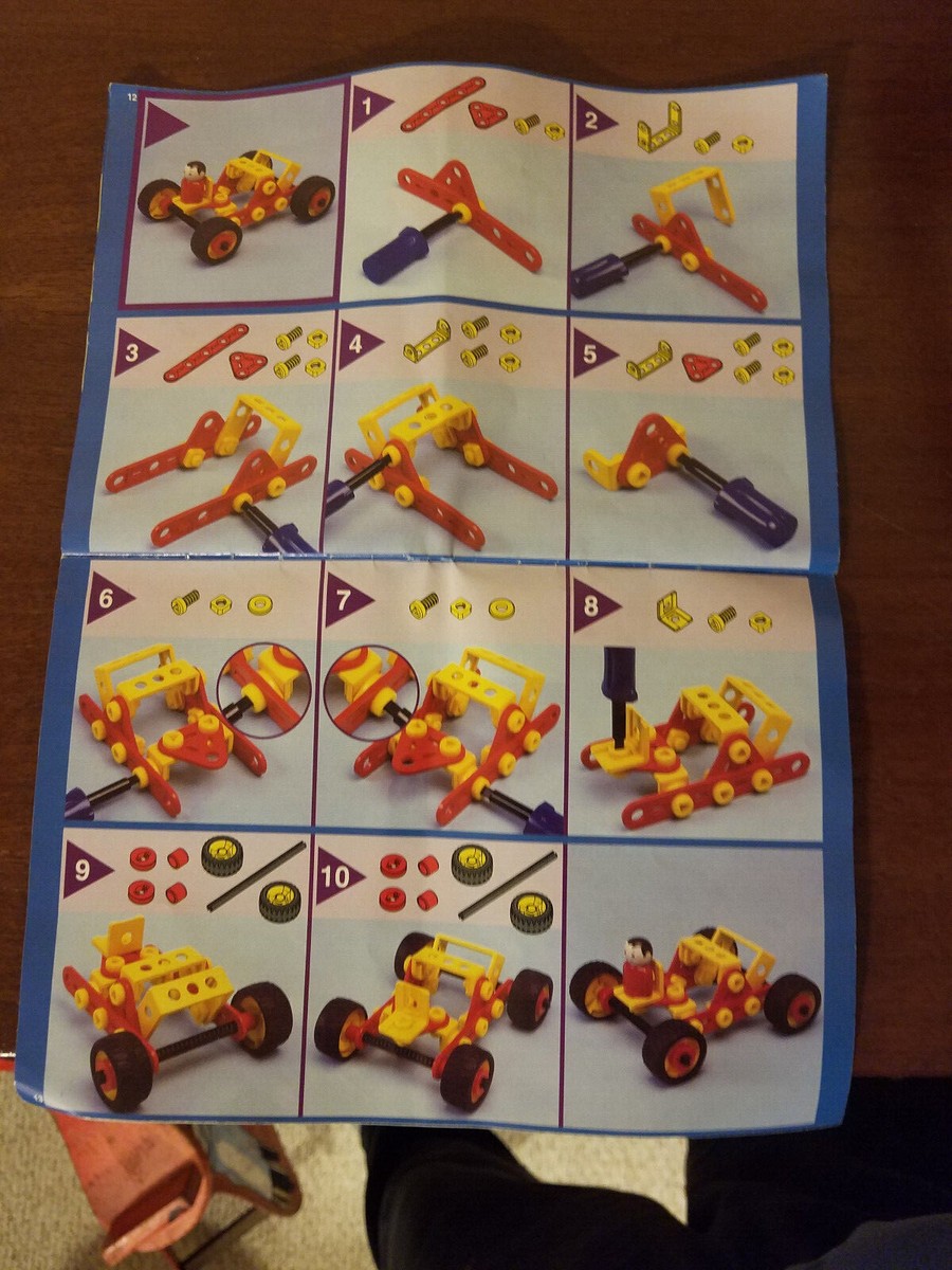 Vintage Erector Set Junior Young Engineer 1320 3 Models 1993