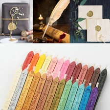 6x/12x Sealing Wax Sticks Melting Candle W/ Wicks Wax Stamp Seals Wedding Letter