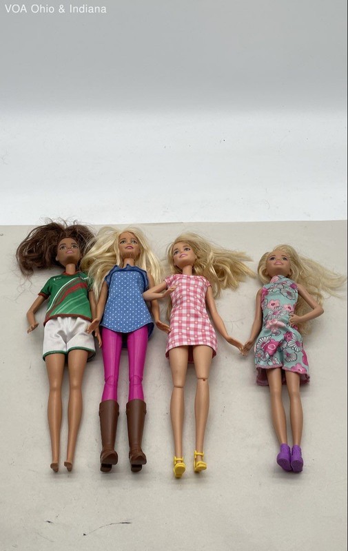 Barbie Doll Lot Mattel Mixed Fashion Dolls Soccer Equestrian 4 Piece Set