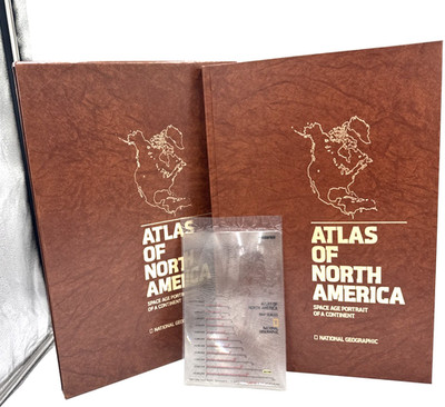 Atlas of North America National Geographic Large Format HC Slipcover 1987
