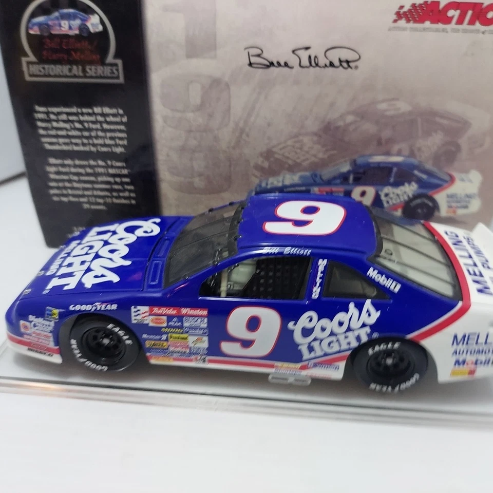 Ford Bill Elliott #9 Coors Light Historical 1991 con certificado de autenticidad 2004 acción 1:24 Foto 4 de 4