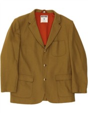 Giacca blazer uomo MOSCHINO 3 bottoni UK 38 media lana kaki DF84