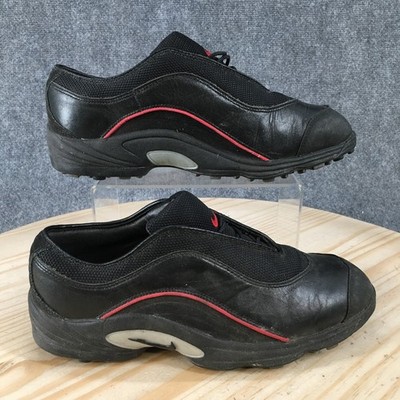 Vintage Nike Air Zoom T-Range Shoes Mens 7.5 Golf Sneakers Black Leather Lace Up