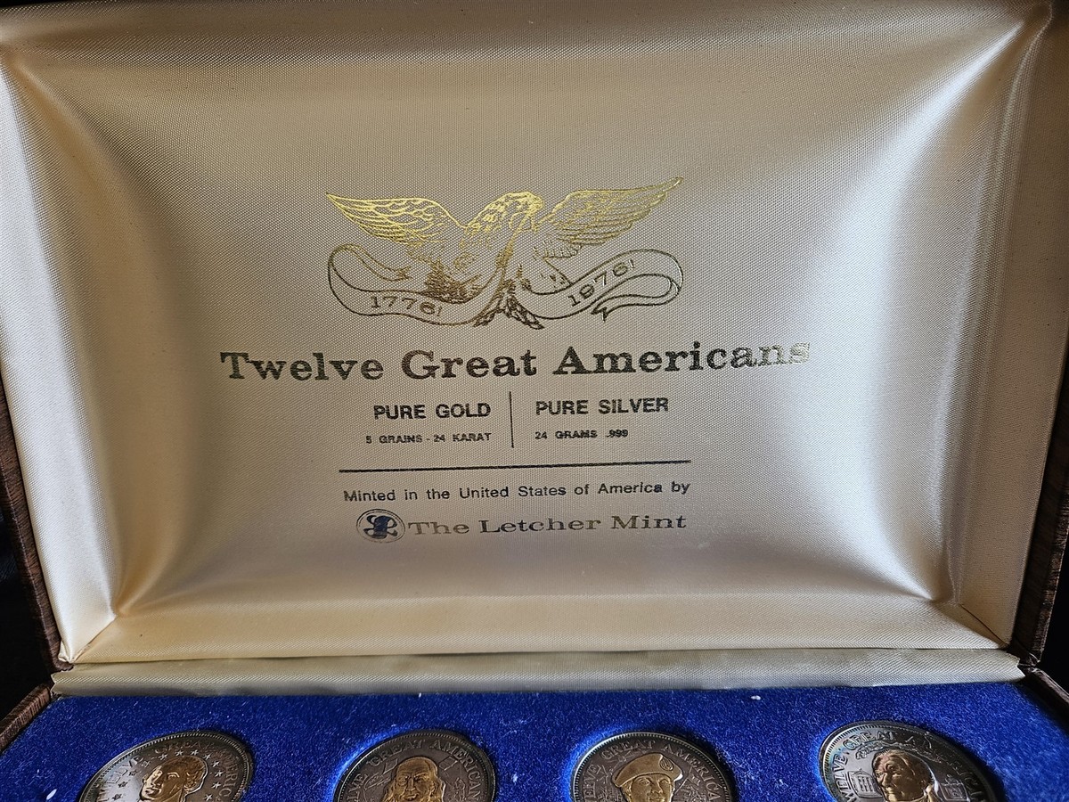 The Letcher Mint Twelve Great Americans .999 Silver Medal