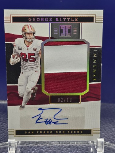 GEORGE KITTLE 2022 Panini Impeccable Immense Patch Auto Gold /10 49ers