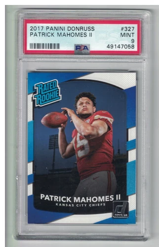 2017 Panini Donruss - Rated Rookie Patrick Mahomes II #327 (RC) PSA 9