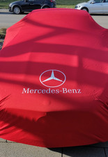 Autoschutzh&uuml;lle Car Cover Indoor Abdeckplane, rot, Mercedes Benz Logo, unbenutzt