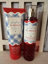 Bath & Body Works GINGHAM ALL AMERICAN Fragrance Body Mist & Body Cream Set of 2