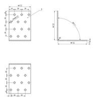 Lochplattenwinkel 80 X 80 X 60 X 2,5 Mm - 20 StüCk