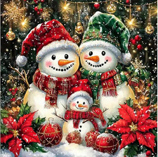 Christmas Paint by Numbers Kit for Adults - Snowman Adult Paint by Number Kits..
