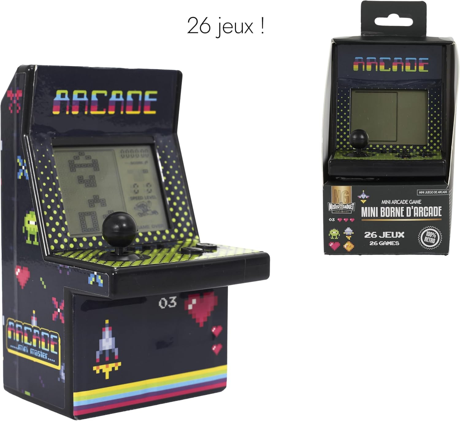 Mister Gadget MG3565 Console Arcade Retrò 26 Giochi - Mini Console Portatile - 2