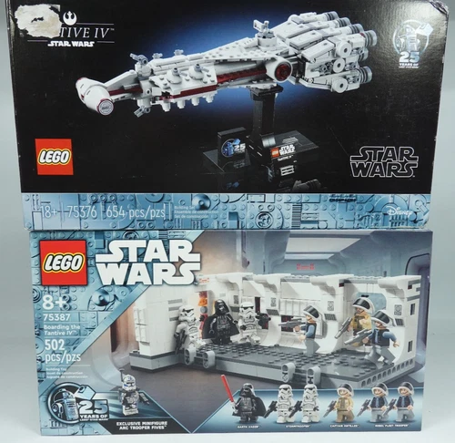 LEGO Star Wars 75376 & 75387 Tantive IV 25th Anniversary Sets Minifigures includ