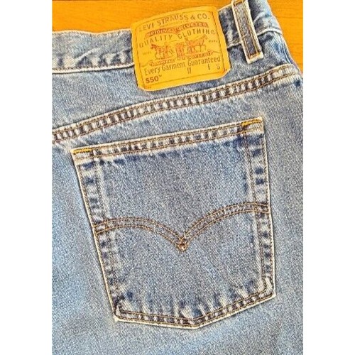 VTG Levis 550 Women's Size 22 Blue Jeans Relaxed Fit Tapered Leg 27" Inseam, USA - Picture 9 of 10