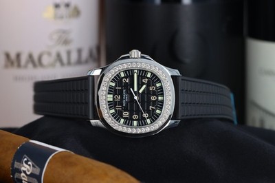 Patek Philippe Aquanaut Luce 5067A-001, Black Dial, Diamond Bezel - Steel