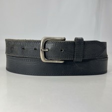 Woolrich Black Genuine Leather Work Belt - Made in USA - Men's Size 44