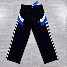 Women s Size 2 adidas Originals Blocking Track Pants Black Blue NWT JY2392