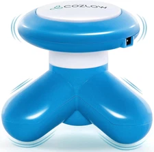 Mini Handheld Massager - Blue - Powerful Massage Vibrations for Muscle Relief &