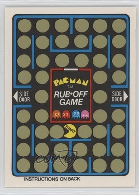 1980 Fleer Pac-Man Stickers Rub-Off Game Card 1e50