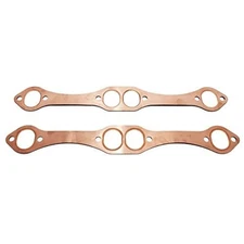 Oval Port Copper Header Exhaust Gaskets - Compatible with Small Block Chevrolet