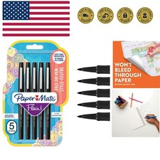 Flair Felt Tip Pens  Medium Point 0.7 mm Writing Pens  Black Pens  For Wri...