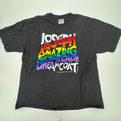 Joseph and the Amazing Technicolor Dreamcoat Black Graphic T Shirt Adult XL 1991