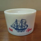 Vintage Old Spice Shaving Mug Early American Shulton Inc Cream Milk Glass