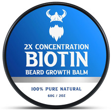 Biotin Beard Balm for Men  Conditioning Beard Wax - Made with Castor Oil Natura