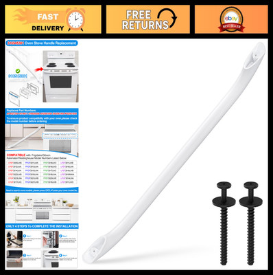 White Oven Handle Replacement for Gas/Electric Range - Compatible with Frigidair