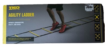 TKO Agility Ladder   New In Box   15  Flat Rung   Includes Stakes & Carry Bag