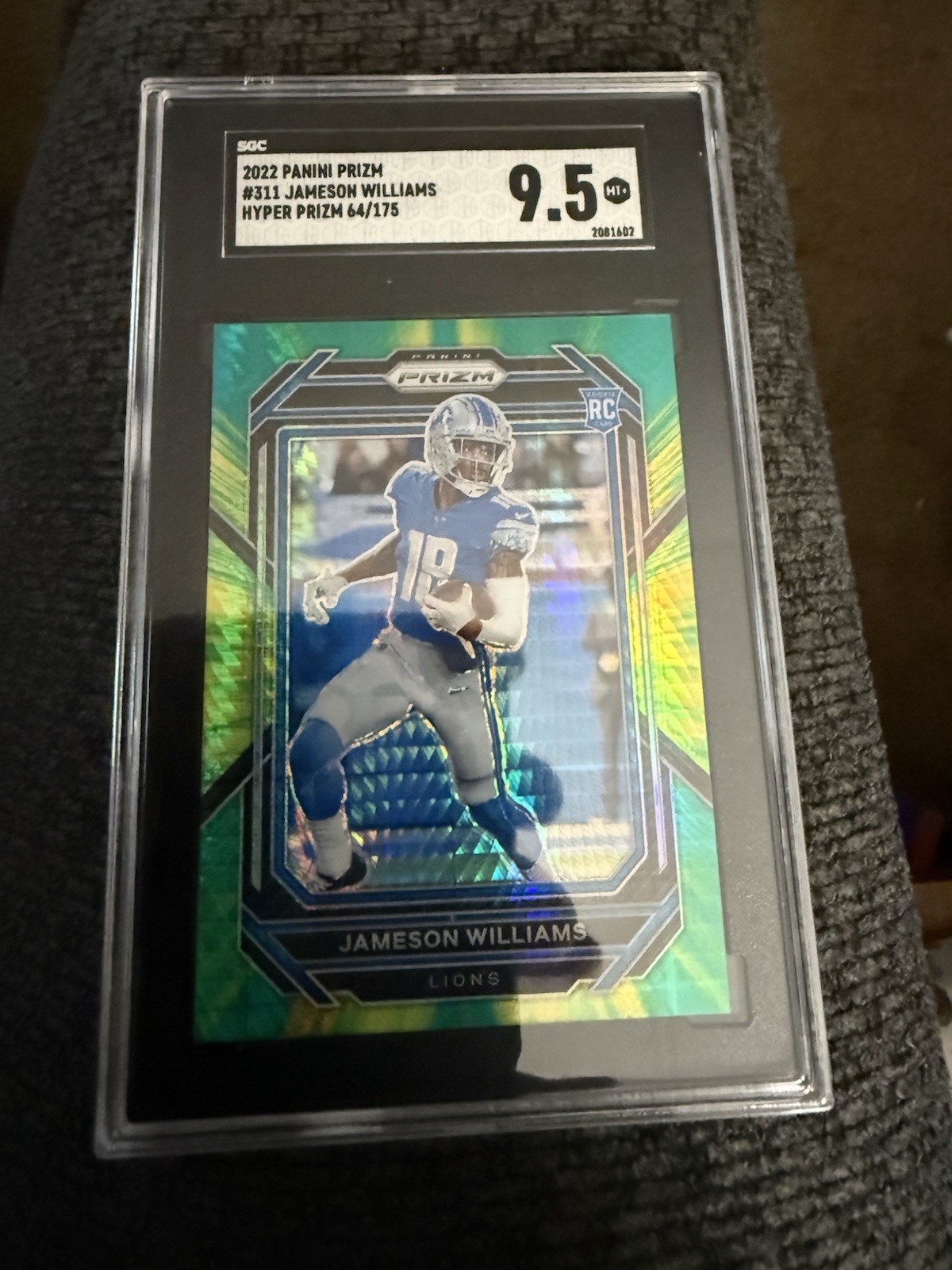 2022 Panini Prizm Rookies Jameson Williams #311 Hyper Prizm /175 (RC)