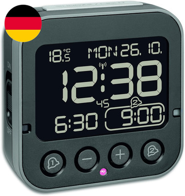 TFA Dostmann Bingo 2.0 Digitaler Funk-Wecker, 60.2552.01, Invertiertes Display,