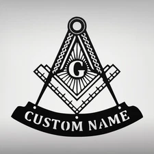 Personalized Masonic Metal Wall Art Sign Freemasonry Home Decor Freemason Gifts