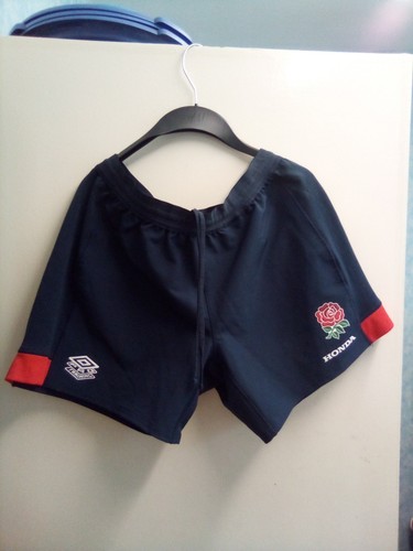 England Rugby Shorts Umbro Unisex Adults GB XL Eur XL Navy Polyester In Leg 6inc