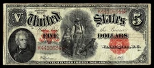 1907 $5 LARGE SIZE~LEGAL TENDER NOTE~~VERY FINE