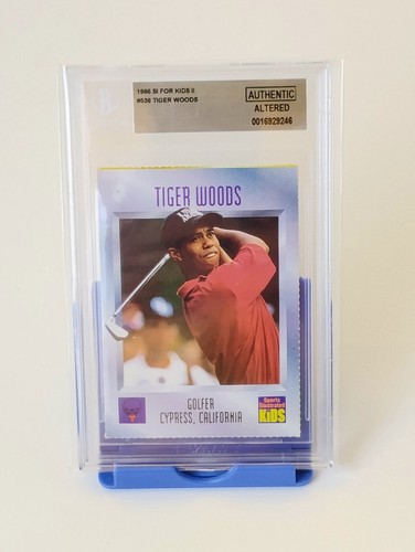 1996 Tiger Woods RC - SI for Kids II #536 - BGS AA - Authentic Altered